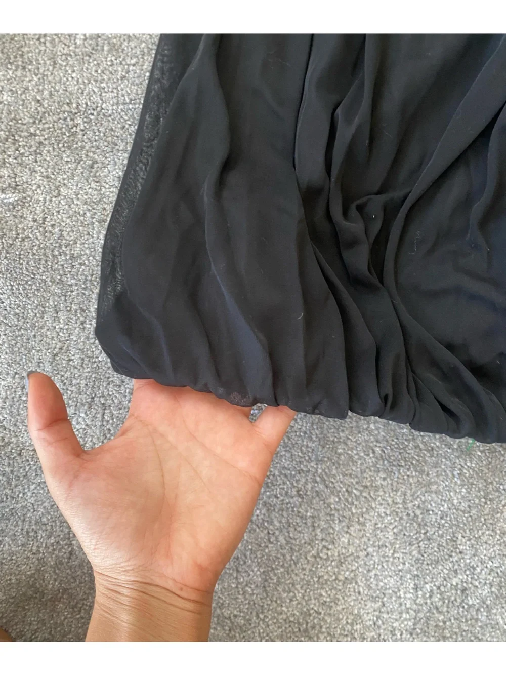 Blush Black Strapless Mini Skirt with Satin Tie